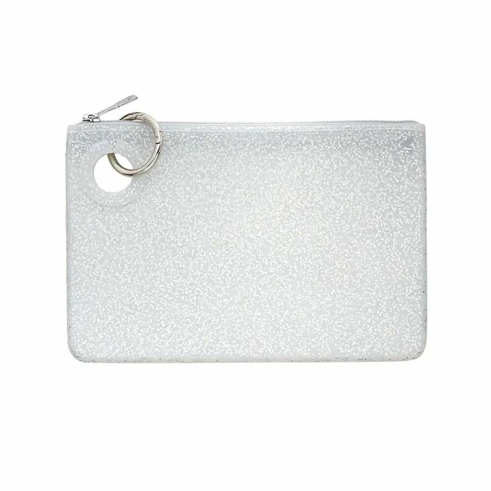 NEW OVENTURE women's large silicone pouch in quicksilver confetti